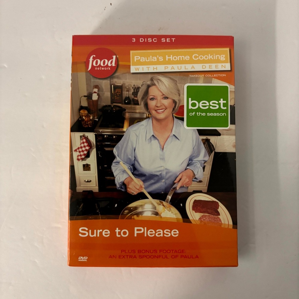 Paula Deen Best of the Season Sure to Please 3 DVD Set Food Network Sealed